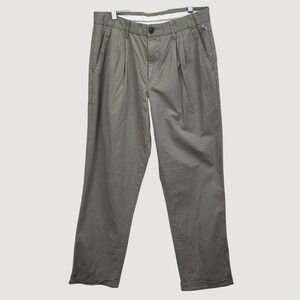 Stefano Pleated Trousers Mens 32X30 Khaki Tan Cotton‎ Classic Preppy Chino Pants